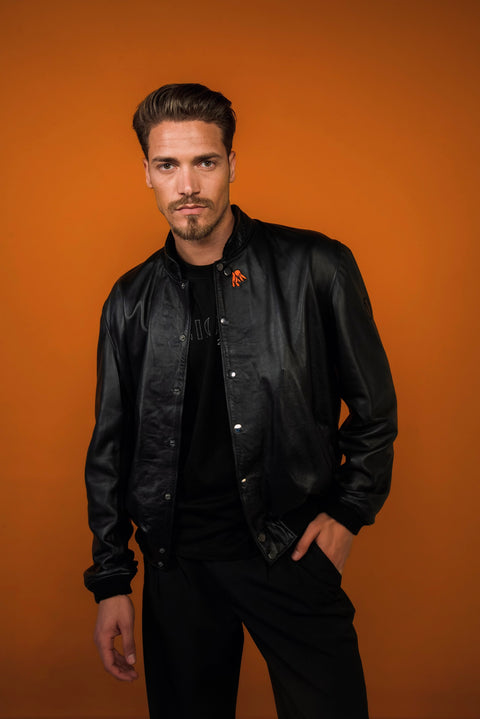 The Noir Lambskin Bomber — Edition of 33